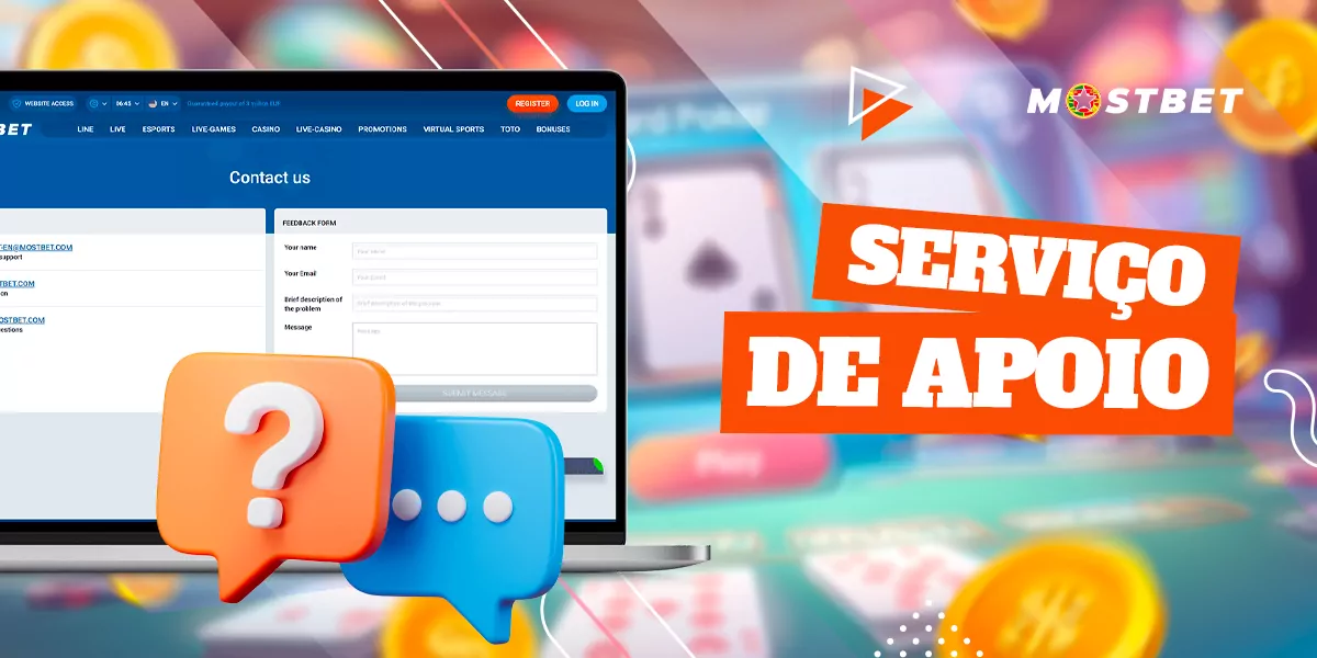 Canais de comunicação com a equipa de apoio